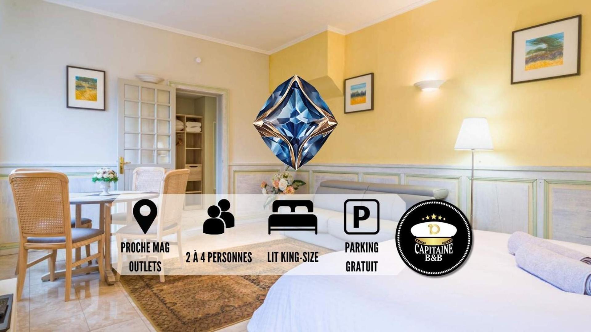 Le Saphir - Confort - Proche Mag Outlet Troyes - Parking Gratuit * Pont-Sainte-Marie